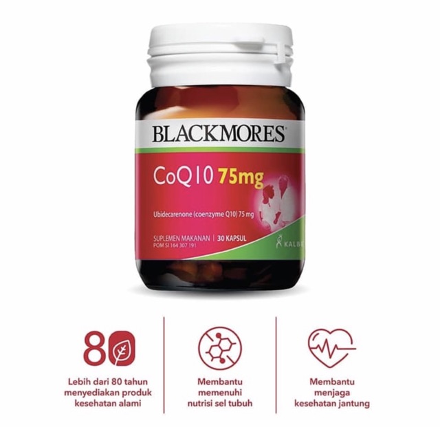 Blackmores Coq10 75 mg isi 30 tablet ( memelihara kesehatan jantung anda )