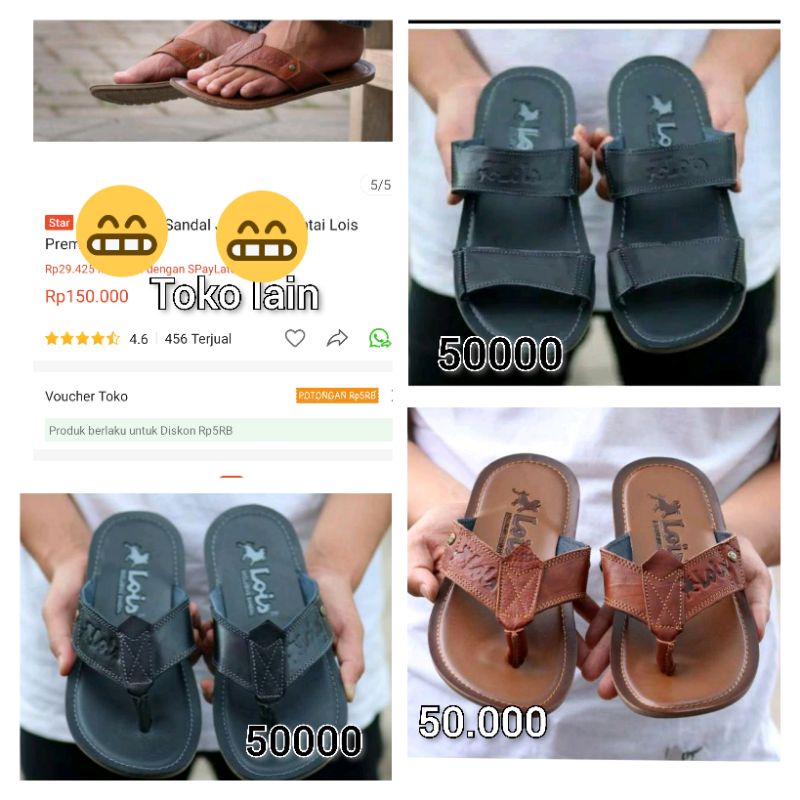 SANDAL KULIT ASLI LOIS  /SANDAL KULIT/SANDAL PRIA/LOIS