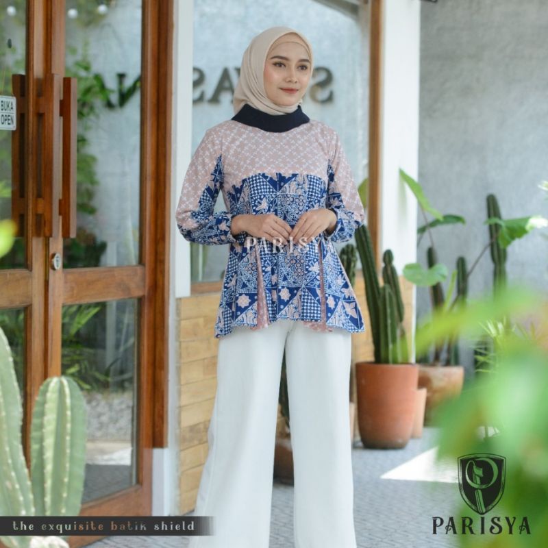 BATIK PARISYA - Nabila  B00053, Blouse Batik Wanita Atasan Batik Wanita-2