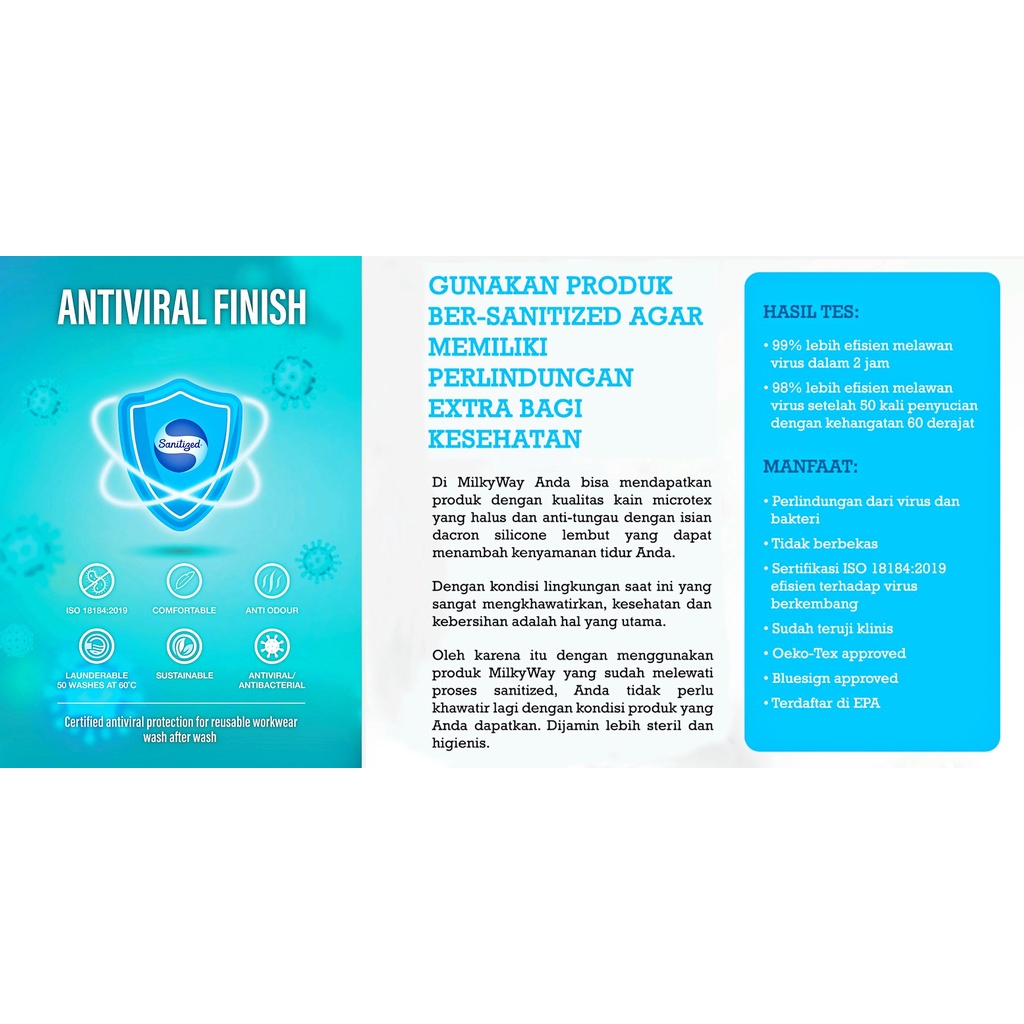 [MilkyWay] Set Bantal &amp; Guling Sanitized / Sanitized Pillow &amp; Bolster Bundling