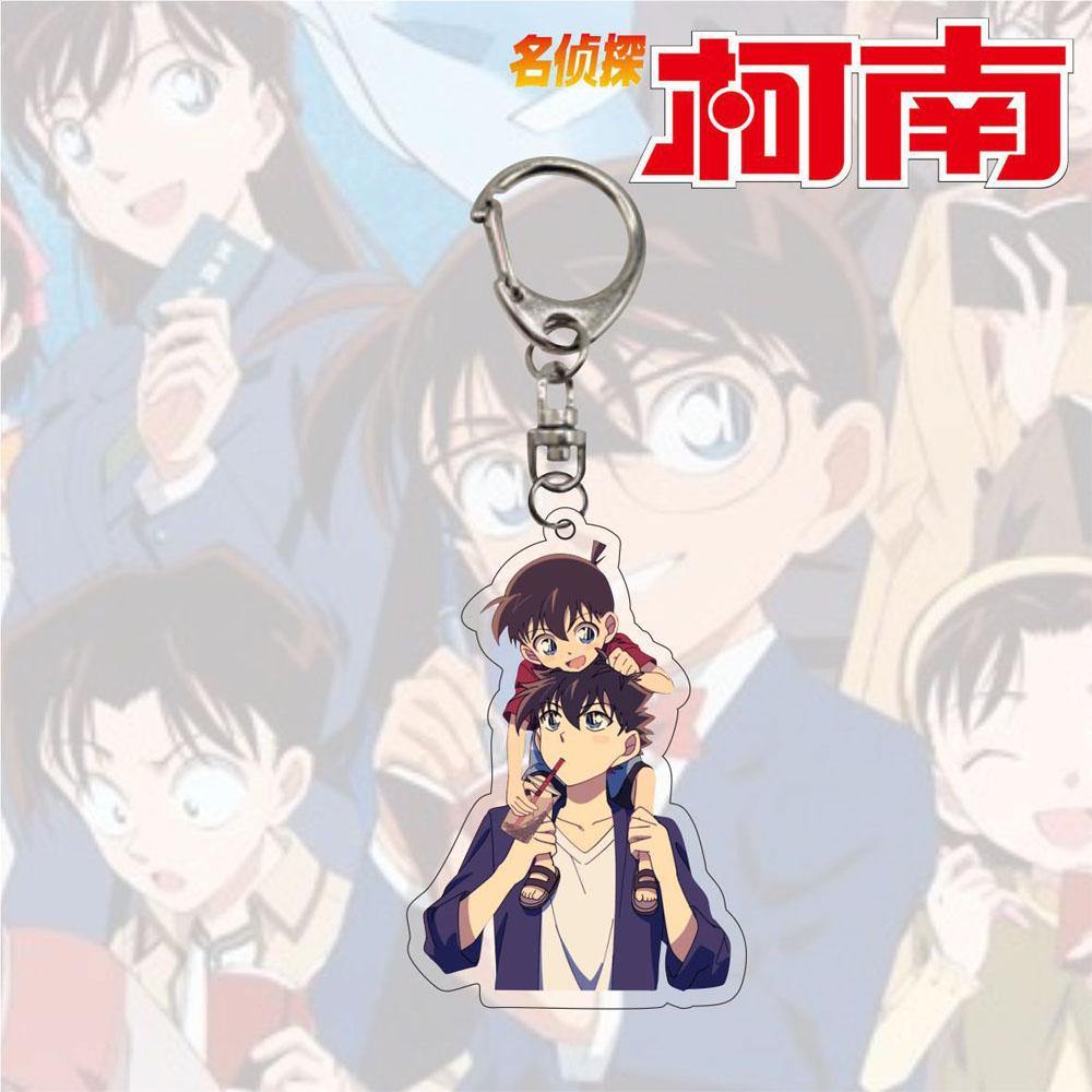 Needway Conan Gantungan Kunci Shinichi Akrilik Miniatur Scultures Anime Jepang Darah Panas Anime Key Ring