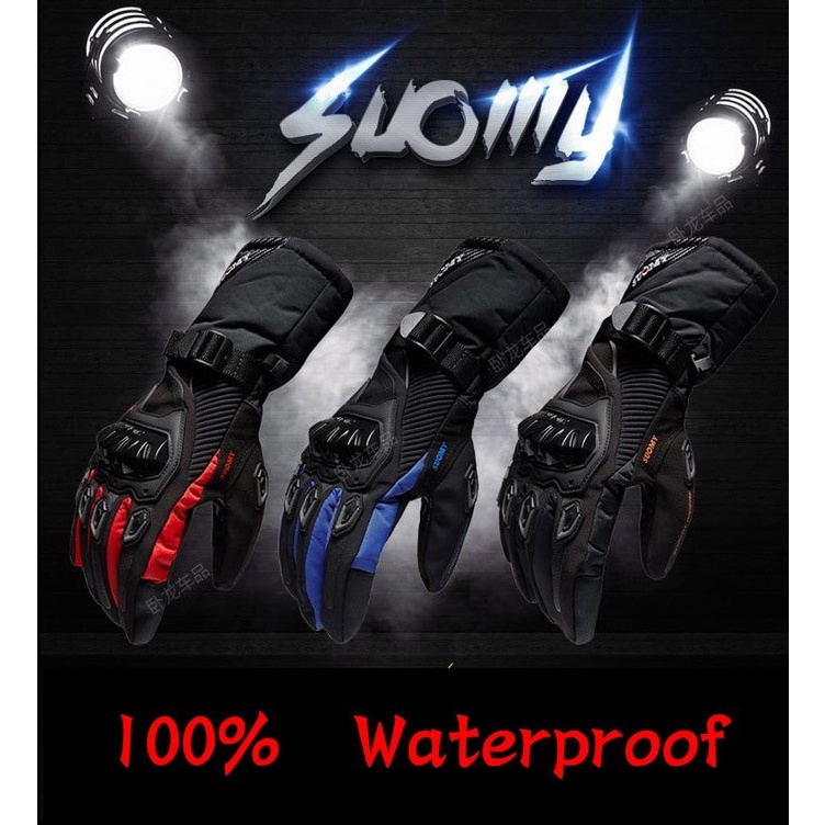 Suomy Sarung Tangan Motor Waterproof Windproof Touch Screen Gloves