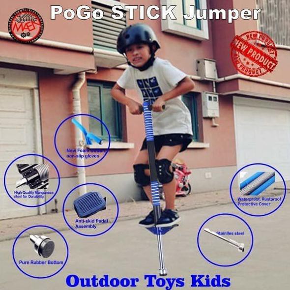 Stick Jumper / Mainan / Tongkat Lompat / Pogo Stick / Jumping Kanguru - Biru
