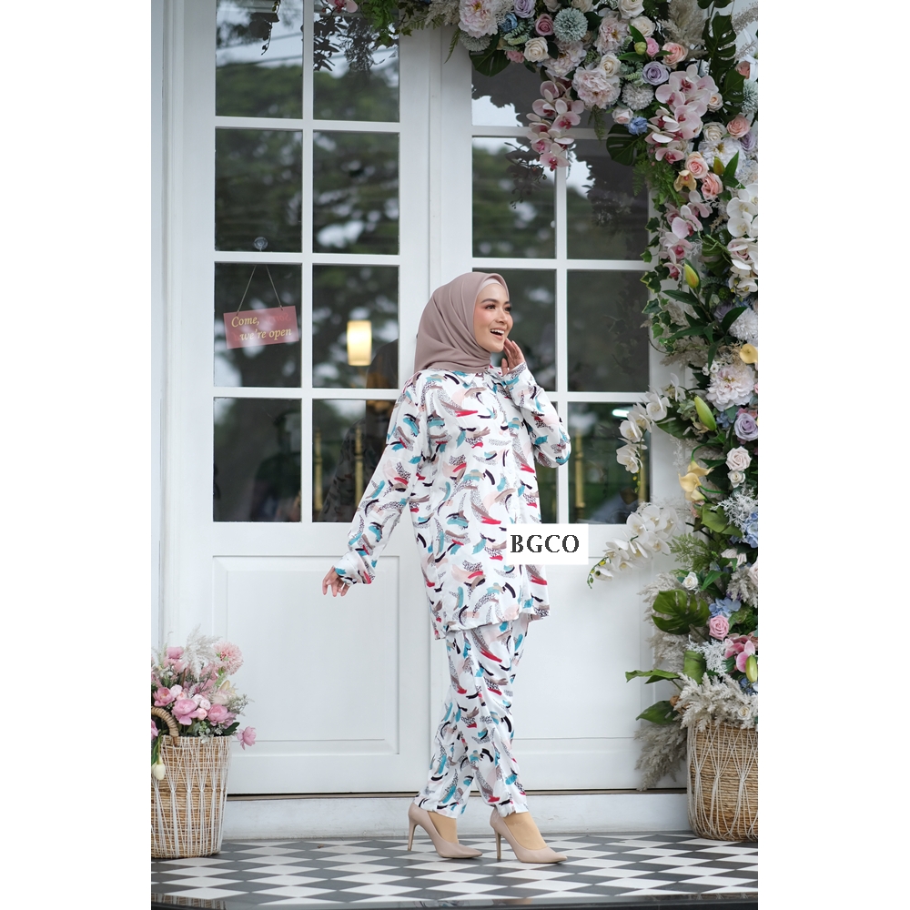 [COD] Canva One Set by BGCO.ID || Setelan Rayon Premium Wanita Oversize