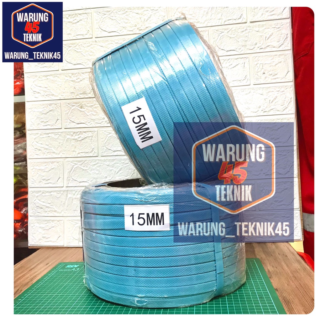 Plastik strapping Straping Band 15 mm Berat 7 kg Tali Biru Straping