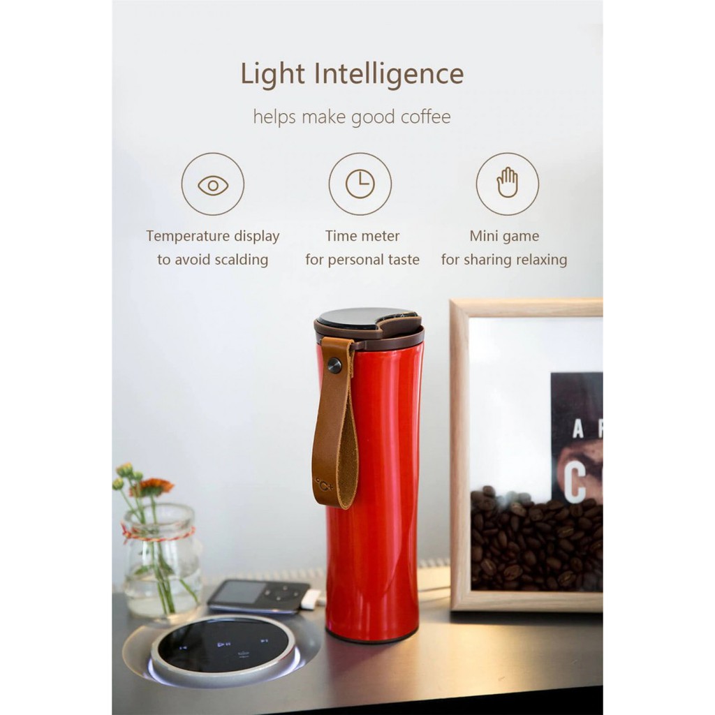 XIAOMI KissKissFish MOKA - Smart Coffee Travel Mug OLED Screen 430ml