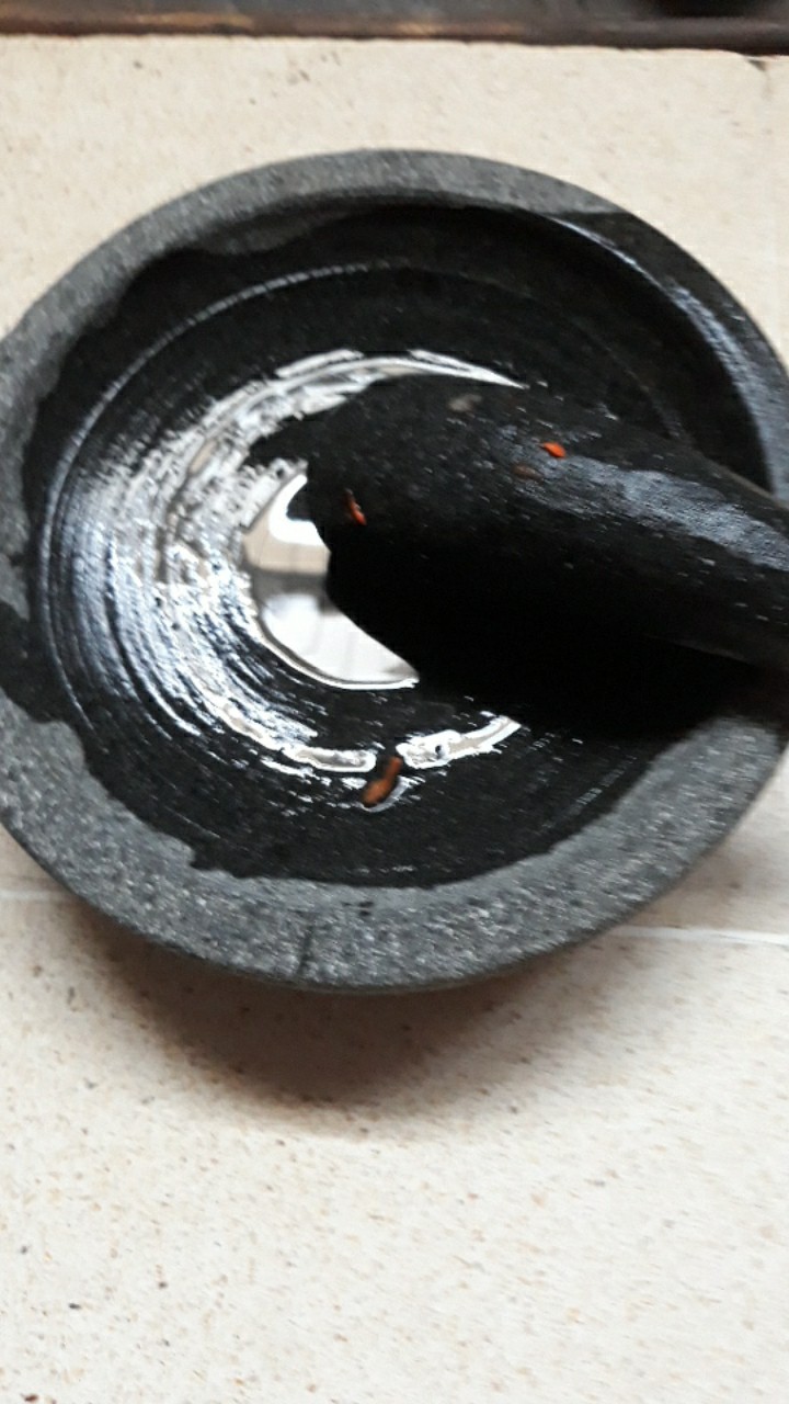 Cobek Batu Asli Bubut Termurah 22cm & Ulekan