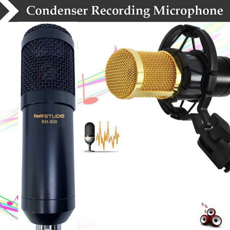 PROMO Mikrofon Kondenser Studio dengan Shockproof Mount - BM-800 TaffSTUDIO OMSK5YBK OMSK5YKK OMSK5YWH