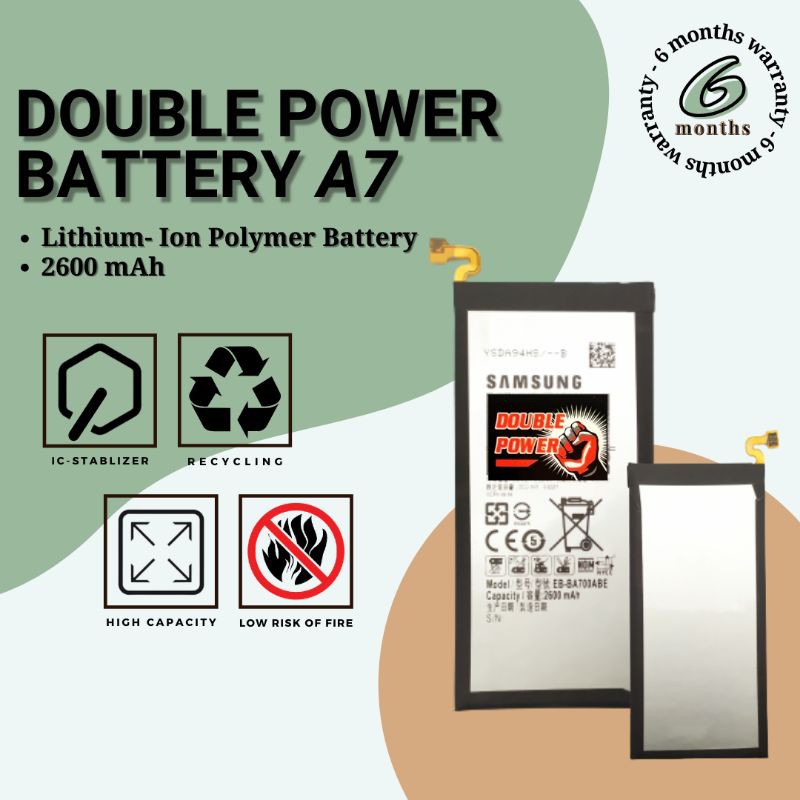 BATTERY DOUBLE POWER SAMSUNG A7 A7 2015 2600mAh