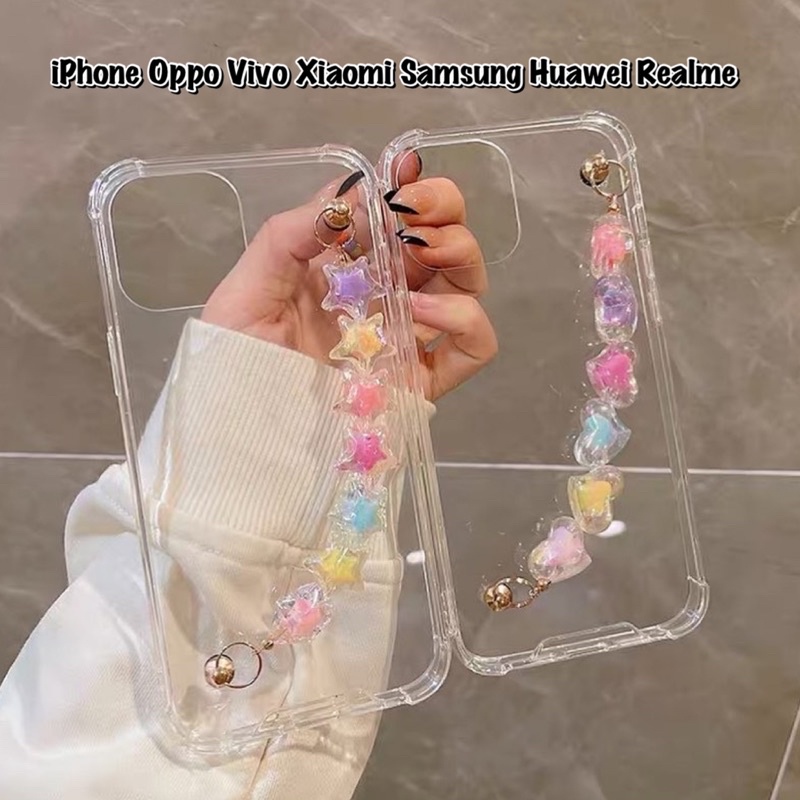 Case with Chain Star / Love for ALL PHONE TYPES! Samsung A32 A52 A72 M11 M21 M31 S21 Note 20 Ultra