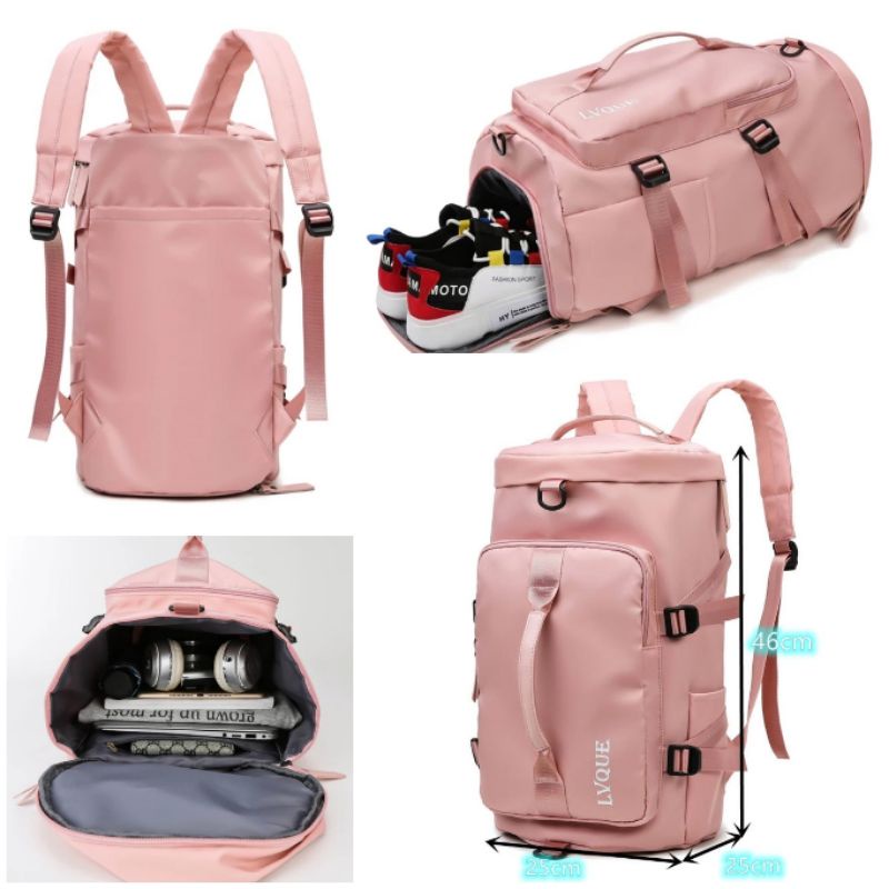 Korean 3 Ways Trending Bag / Tas Gym/ Tas Travel/ Backpack/ Tube Bag