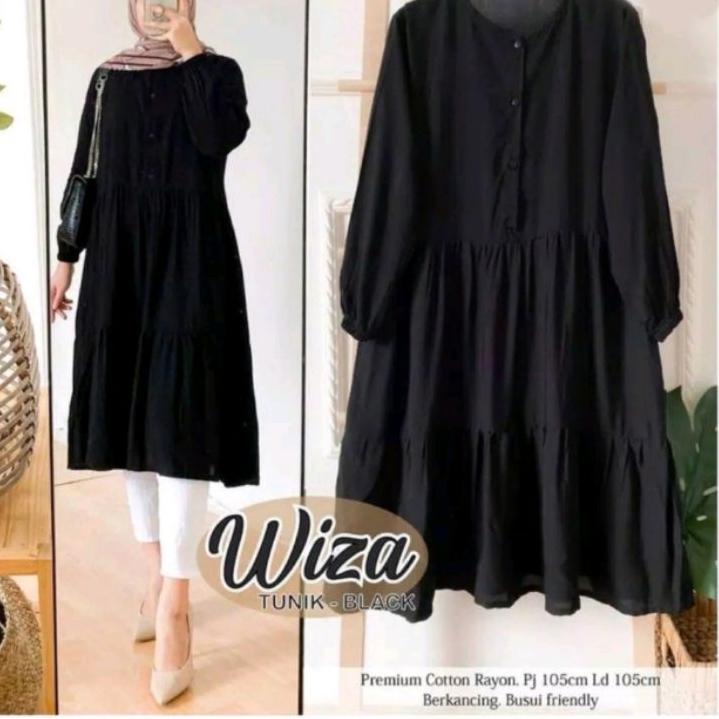 Hot Sale BISA COD / WIZA TUNIK / TUNIK POLOS / TUNIK RUFFLE / TUNIK KATUN / TUNIK KATUN RAYON / TUNI