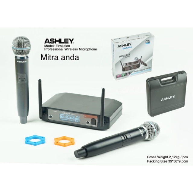 Mic microphone wireless uhf wireless ashley evolution 2 mic handheld