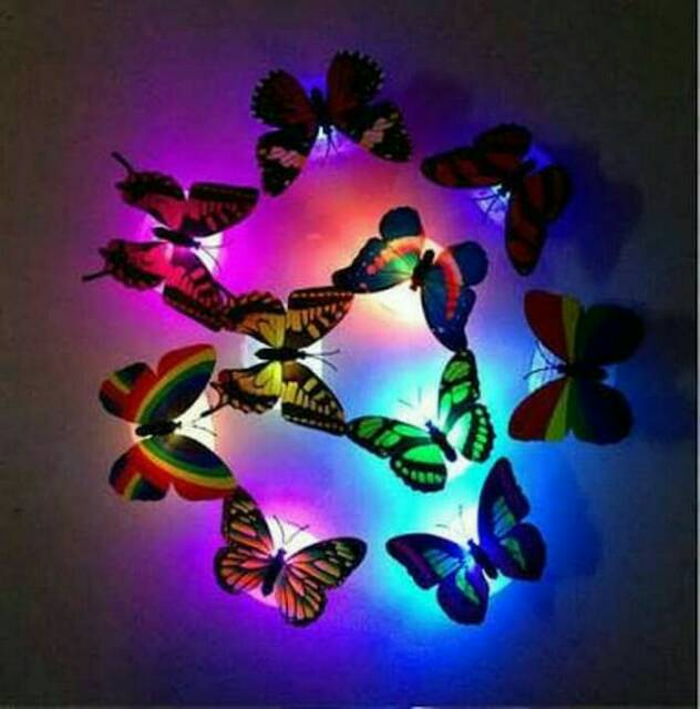 Lampu KUPU LED warna warni - butterfly Lamp