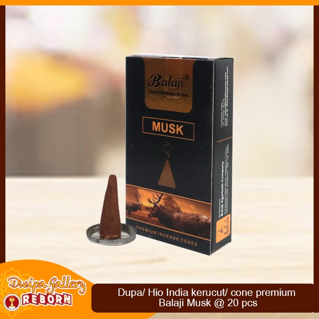 Dupa Buhur Kerucut Cone Tumpeng Balaji Premium Musk @20 pcs