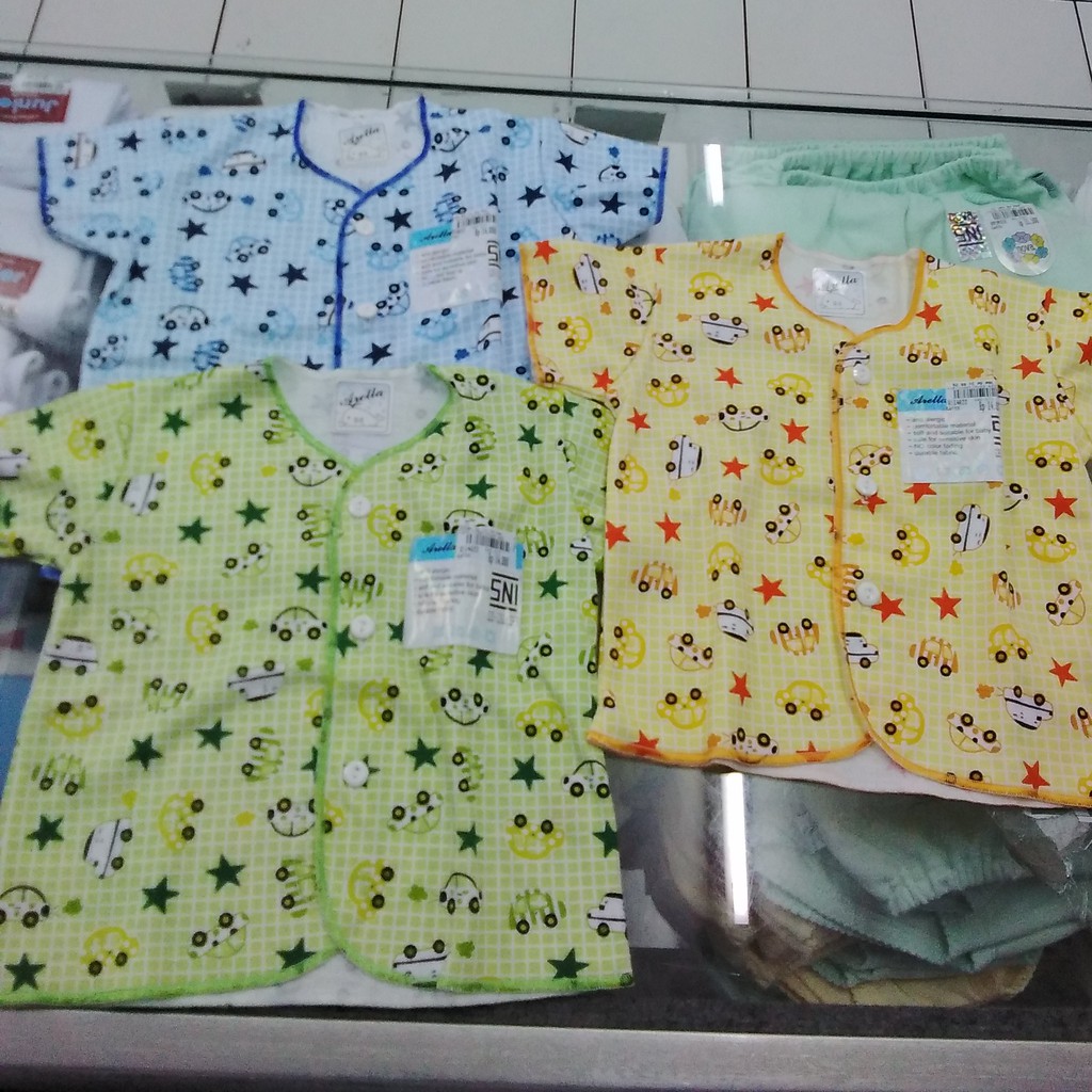 Arella Baju Baby Tangan Pendek mobil bayi newborn 0-3m