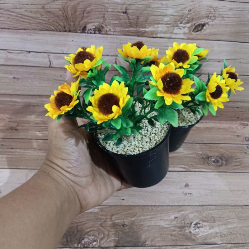 bunga matahari bunga artificial bunga palsu plastik properti foto