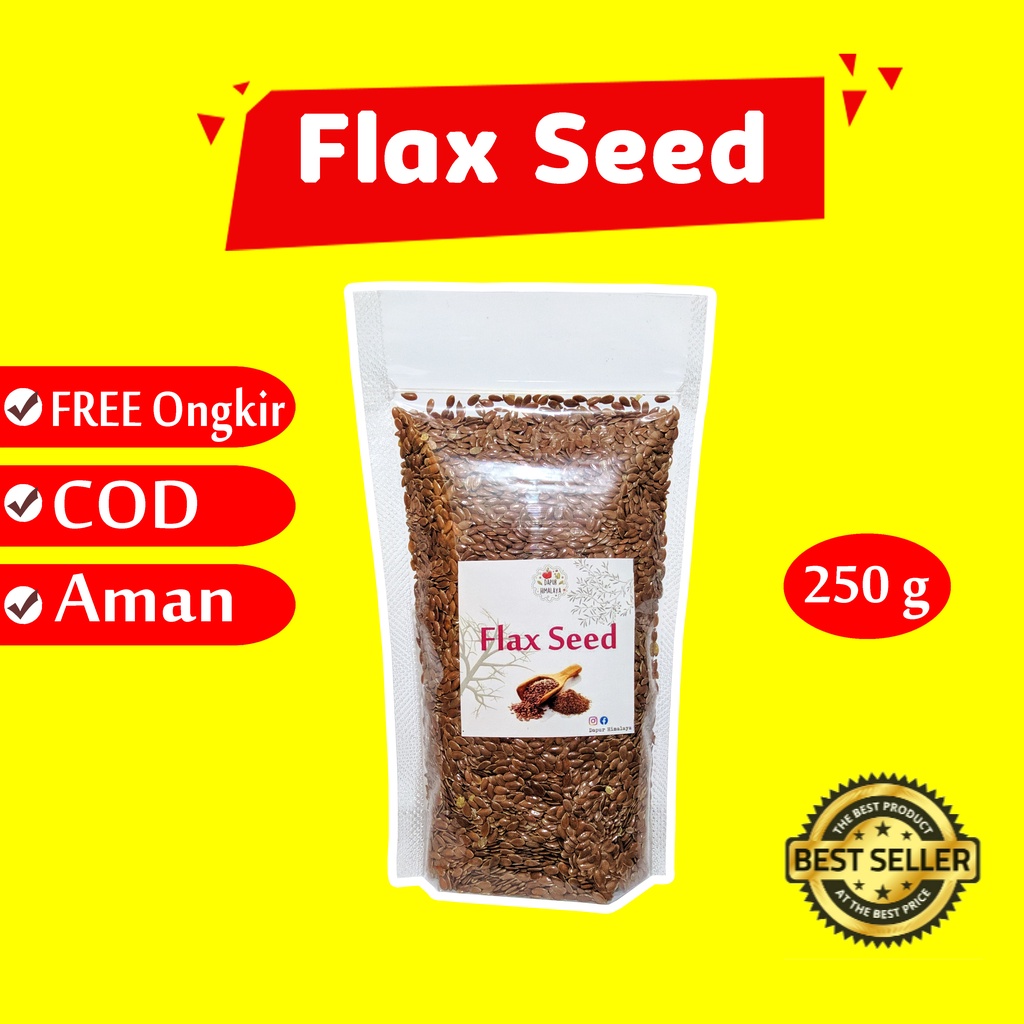 

FLAX SEED BROWN 250GR BIJI RAMI COKLAT ORGANIC FLAXSEED ORGANIK FLEXSEED 250 GR FLAX SEEDS