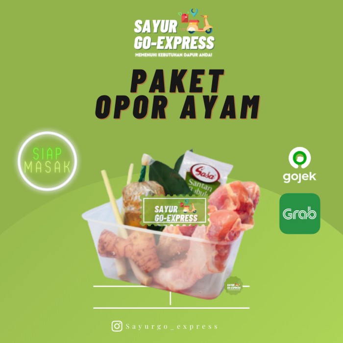 

Paket Siap Masak Opor Ayam 1.2kg / 10pcs