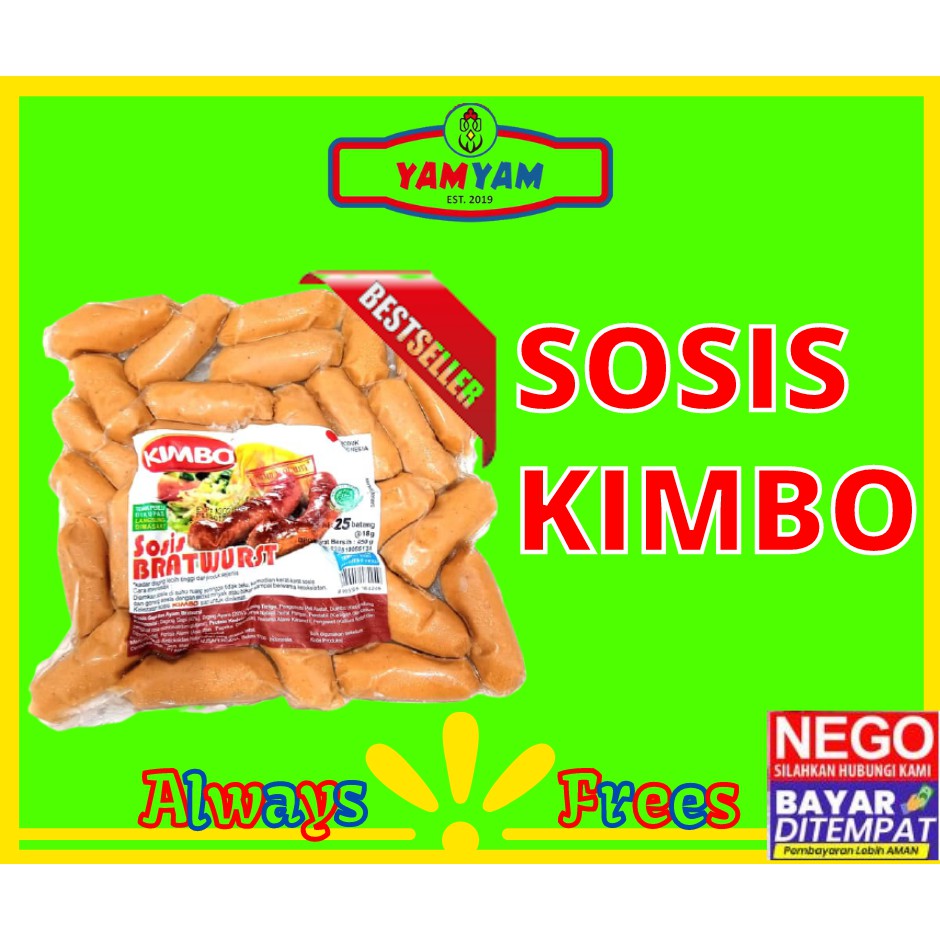 

Sosis Daging Sapi isi 25 KIMBO Jumbo Frozen Makanan Beku Depok Jakarta Bogor Bekasi Jabodetabek