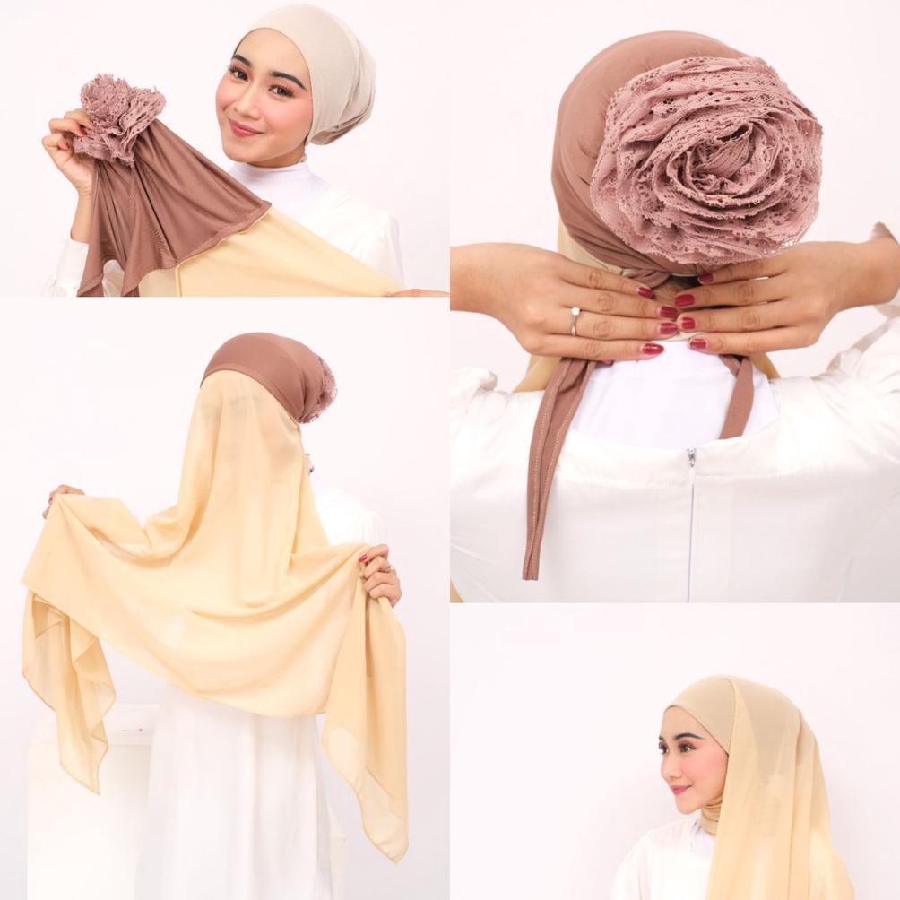 Pashmina Instan Cepol Pasmina Inner Turki Pasmina Instan Cepol Hijab Ciput Terbaru Pashmina Ceruty B