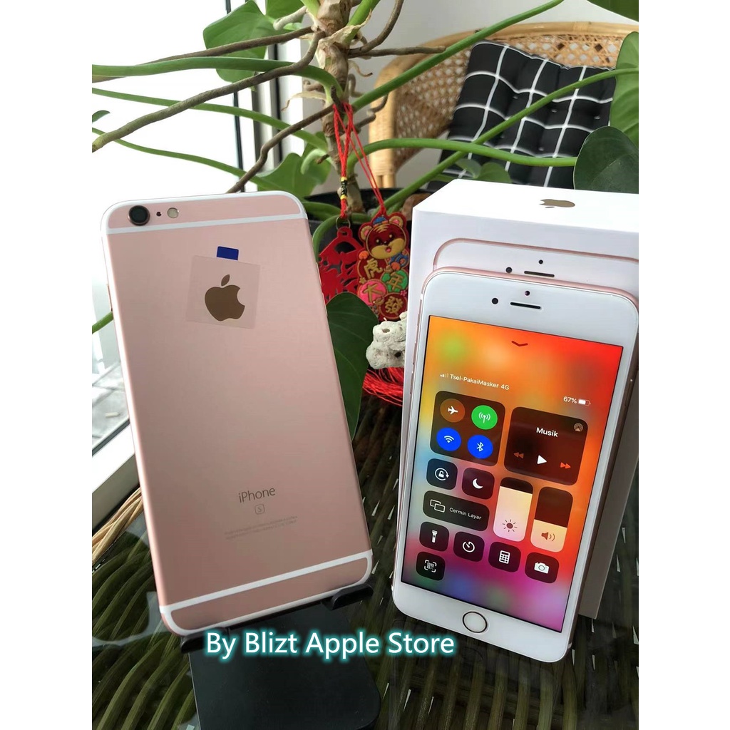 iPhone 6s Plus 128GB Fullset  All Sim Silent Or Ex inter Second Like New Mulus100%  3utools All Green (Garansi 1 Bulan)