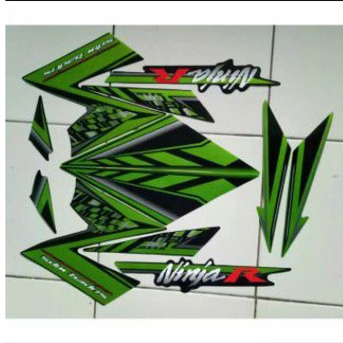 striping stiker & list body ninja r 2015 hijau