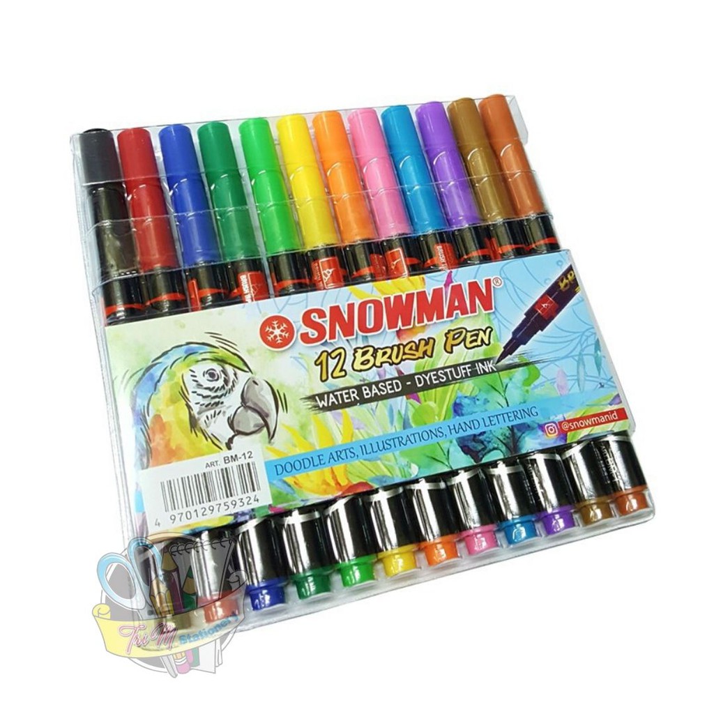 

[SET] SNOWMAN BRUSH MARKER ISI 12