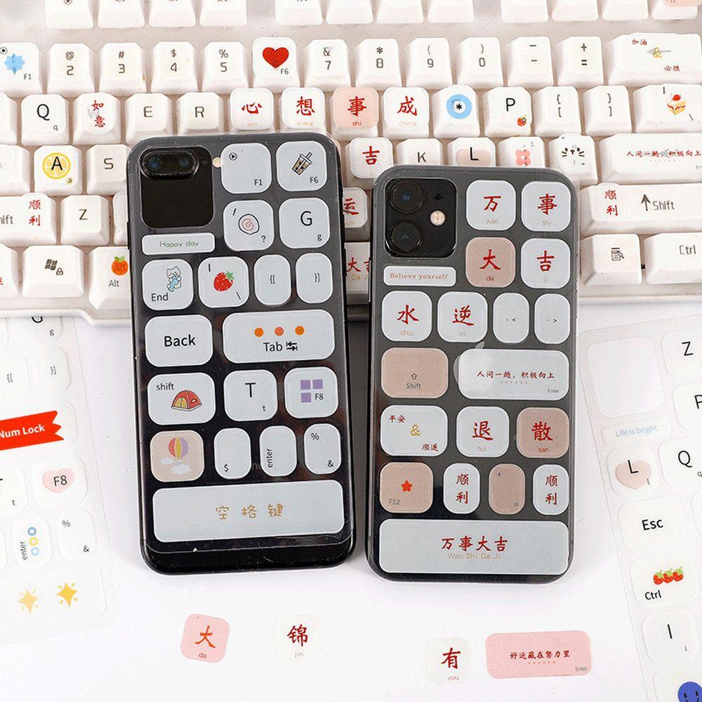 Lanfy Stiker Keyboard Notebook Komputer Peliharaan Warna-Warni DIY Telepon Keyboard Dekorasi Perlengkapan Sekolah Alat Tulis Anak Handbook DIY Bahan