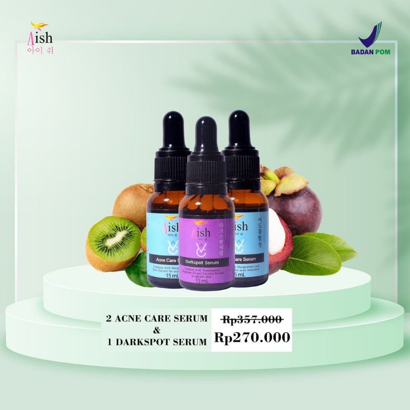 (AISH 100% ORIGINAL) SERUM AISH KOREA - AISH DARKSPOT - AISH ACNE - AISH BRIGHTENING - SUDAH BPOM - 