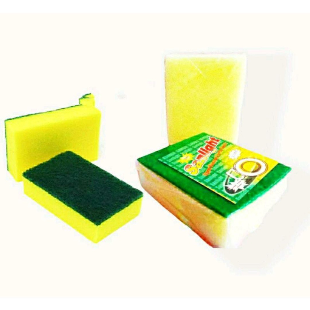 Spons Cuci Piring busa kuning hijau
