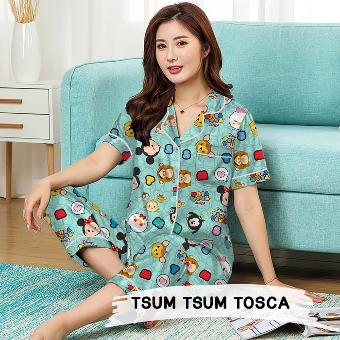 Piyama Dewasa CP Size L / Piyama Cewek / Baju Tidur Cowok-Tsum2 Tosca
