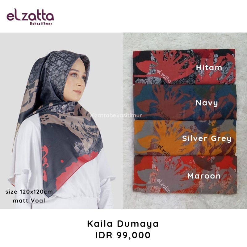 Kerudung Segiempat Elzatta Hijab Kaila Dumaya