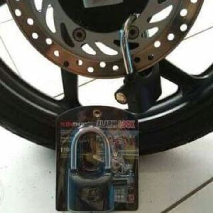 Gembok Alarm - Alarm Lock - Alarm Anti Maling - Kunci Cakram Motor