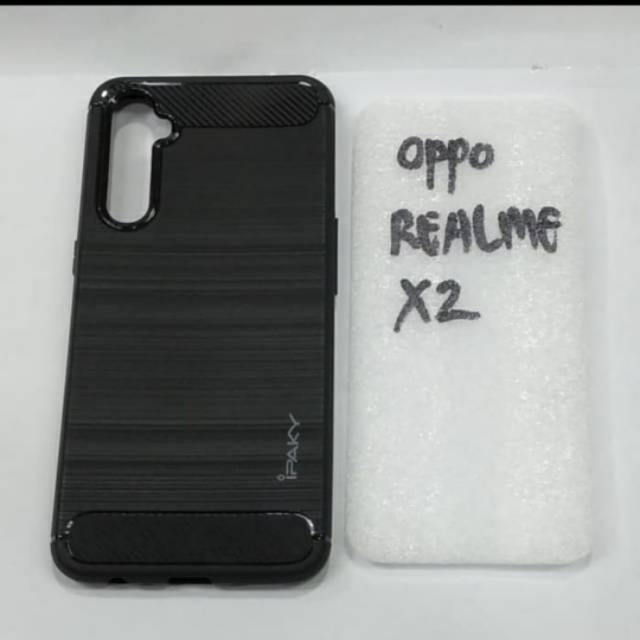 karet REALME X2 softcase ipaky OPPO REALME X2 silikon karet hitam