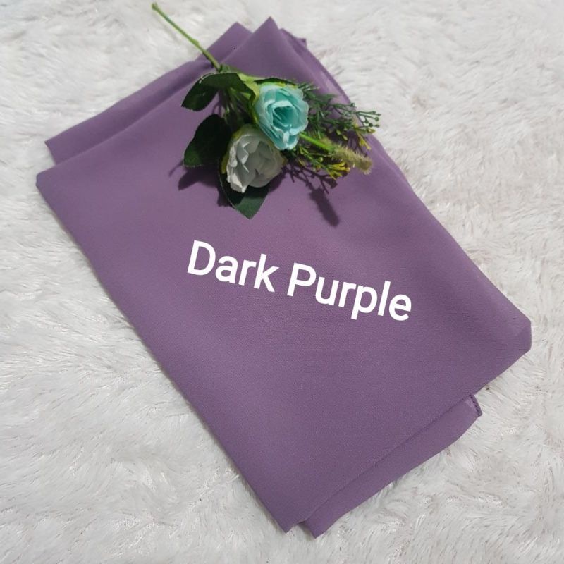 (TERMURAH) hijab Segiempat Bella Square Pollycotton premium-Dark purple