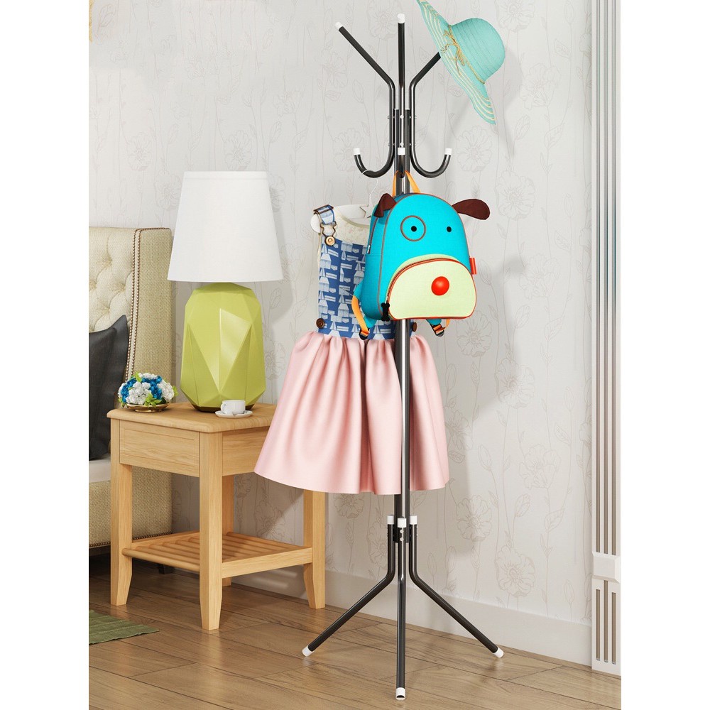 Stand Hanger Tempat Tas Gantung Rak Gantung Bag Hanger Rak baju gantung Topi Tas Dengan 9 Kait/Hook Ukuran 52 x 52 x 170 cm