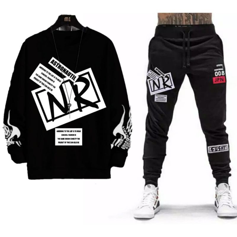 Setelan kaos celana NR HND || Men Fashion Sporty Casual NR Produk