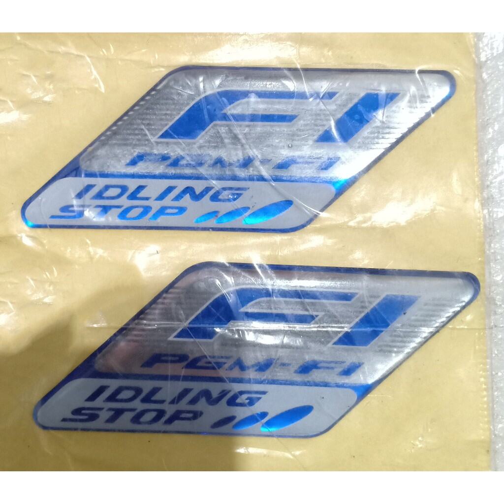 emblem timbul logo honda PGM FI BEAT vario supra 125 vario techno emblem PGM IDLING STOP stiker hond