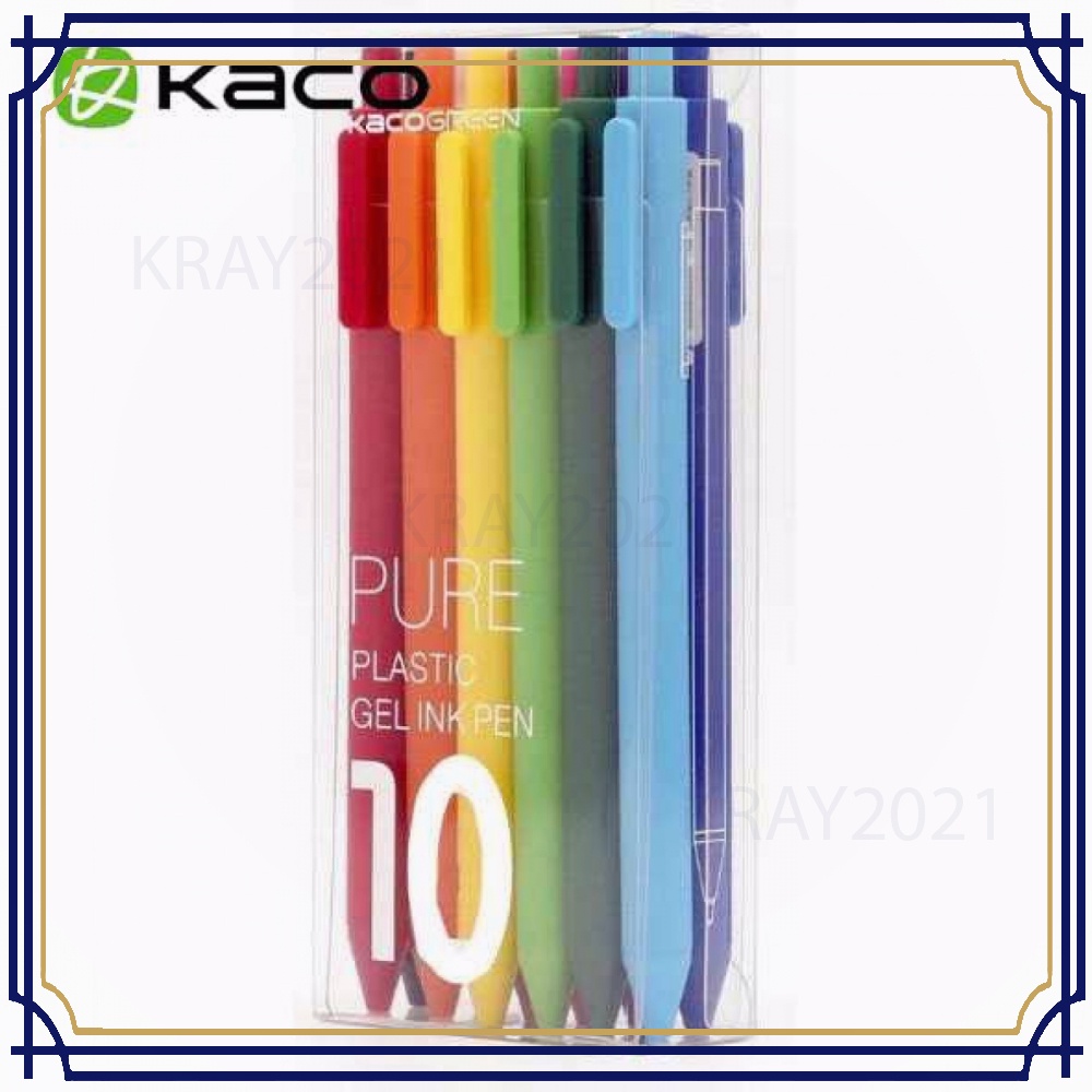 PURE Candy Gel Pen Pena Pulpen Bolpoin 0.5mm 10PCS (Colorful Ink)