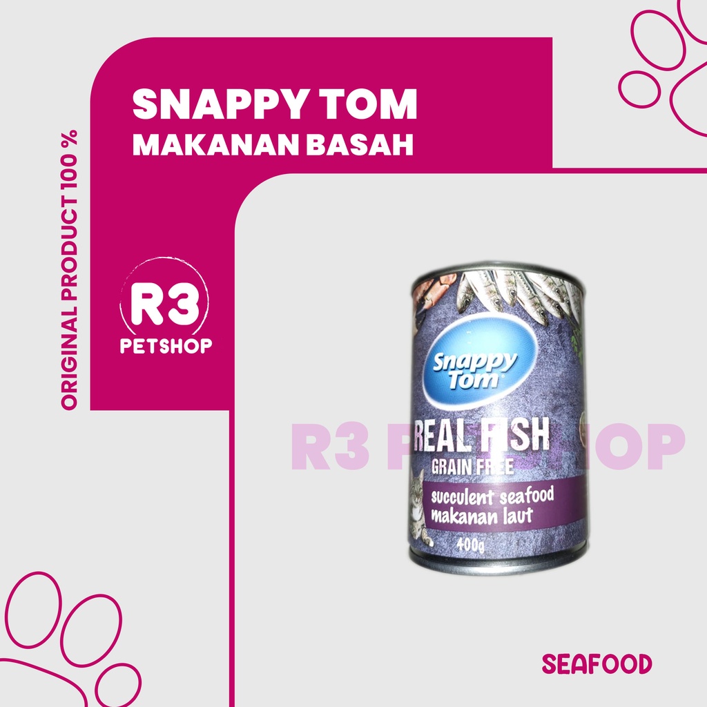 Snappy Tom 400g All Varian Makanan Kucing kaleng