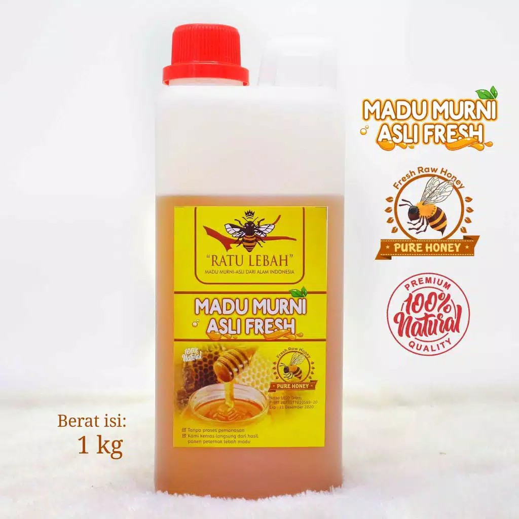 

Madu Ternak Murni Asli 100% Fresh 1 kg Merk Ratu Lebah