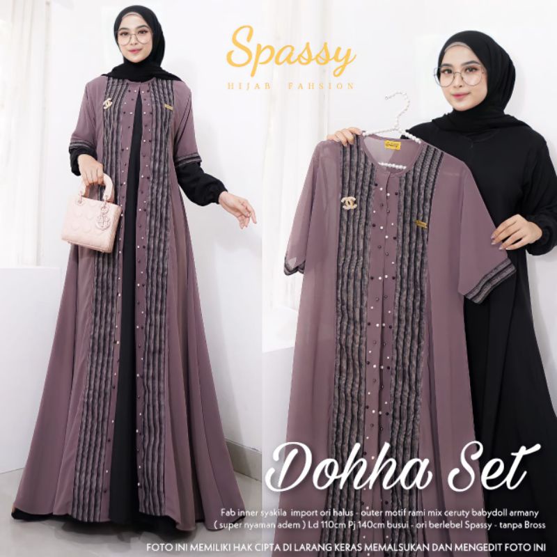 DOHHA SET SPASSY LINERA SET BY SPASSY Dress Setelan Wanita Fashion Motif Terbaru