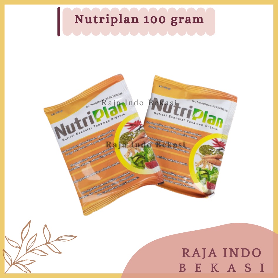 RAJAINDOBEKASI ORI Nutriplan Nutrisi Esensial Tanaman Pupuk Organik 100 Gram Melancarkan Proses Fotosintetis Dan Transportasi Nutrisi Tanaman