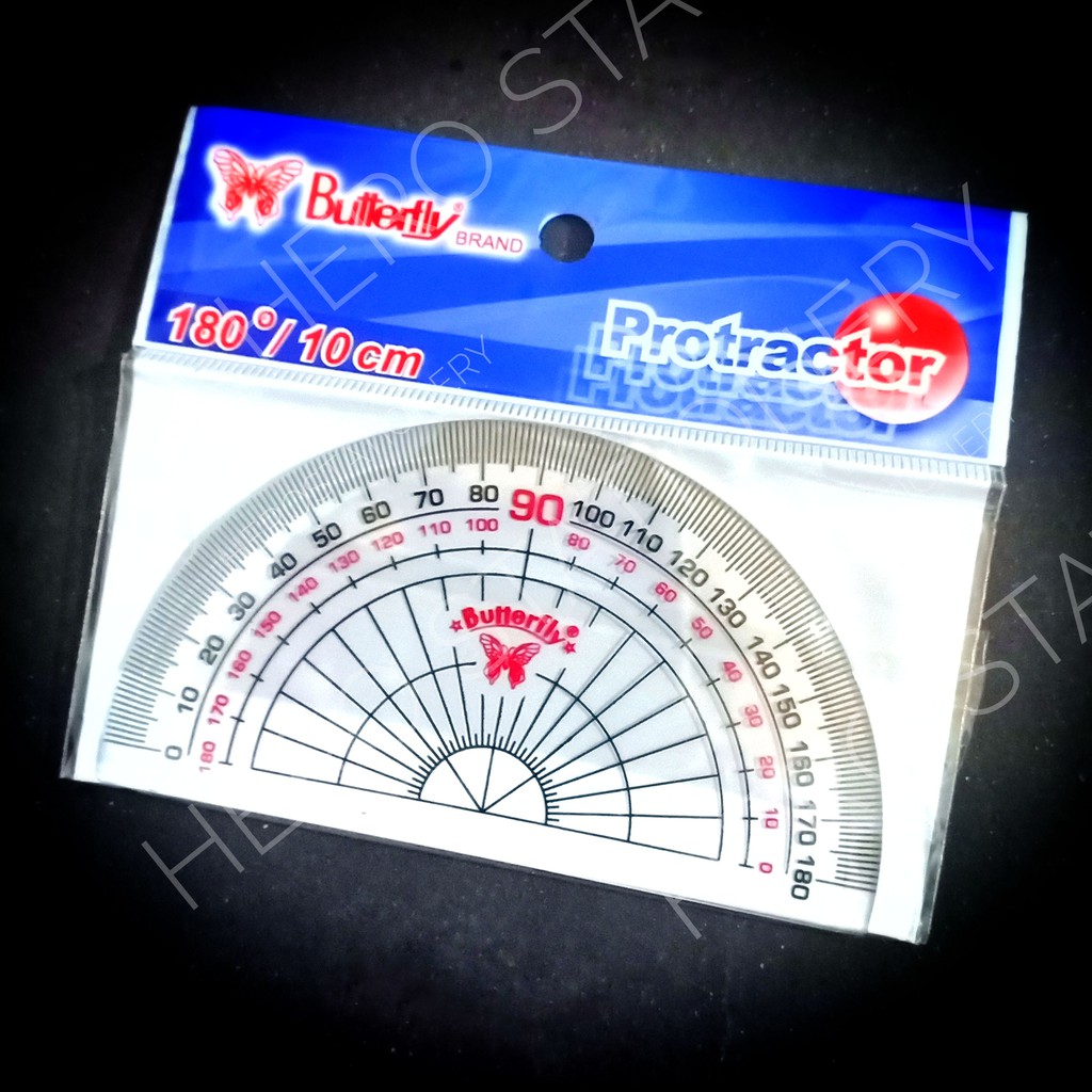 

Butterfly penggaris busur derajat protractor 180 derajat