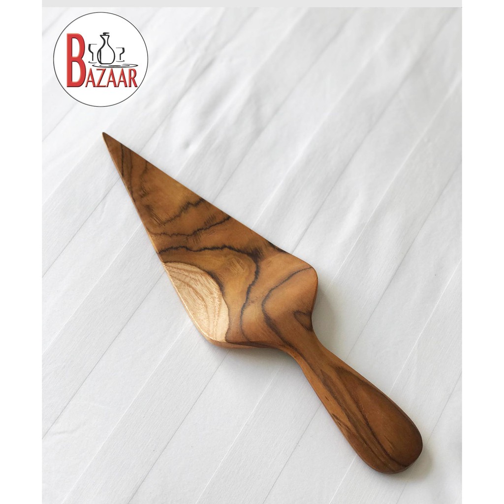SENDOK KUE TART/ SPATULA KUE, PIZZA, KEJU/ WOOD CAKE SPATULA