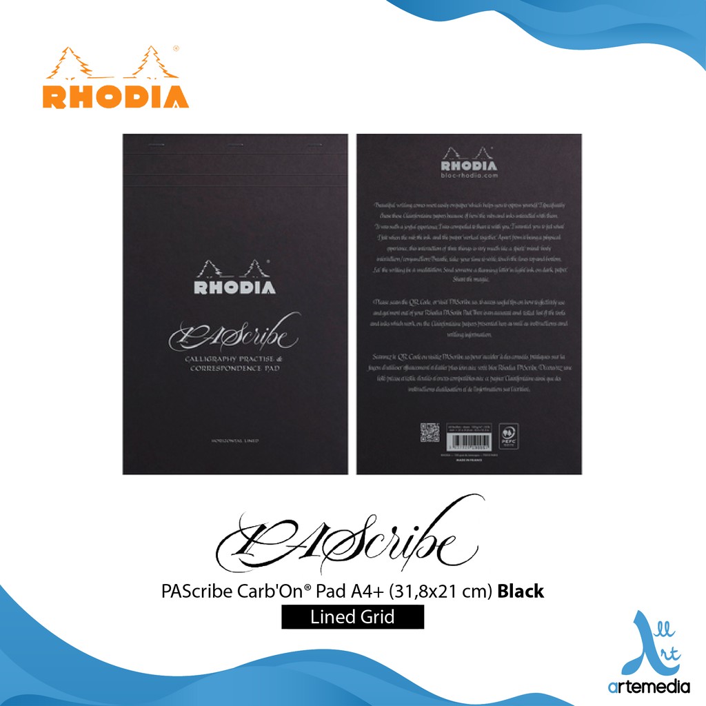 

Rhodia Pascribe Pad A4 Plus Lined Buku Sketsa Gambar