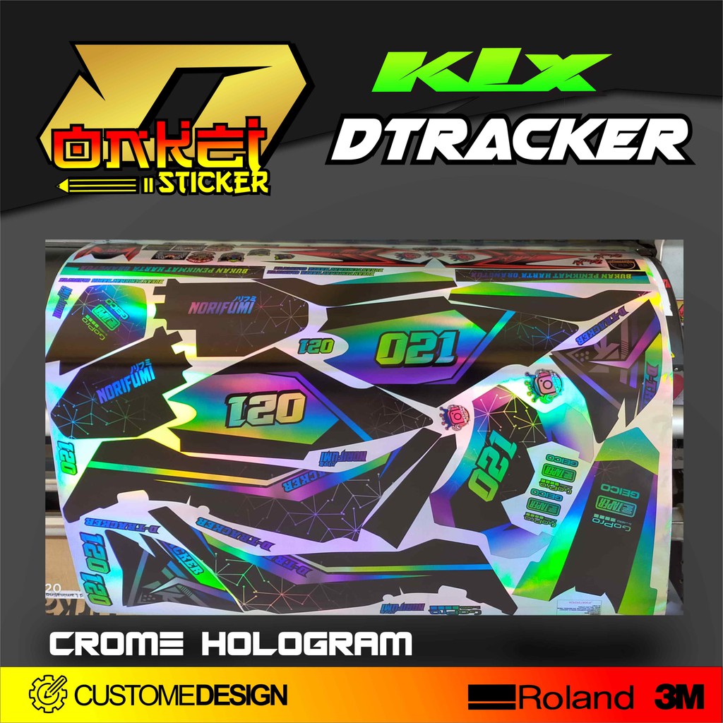 DECAL STICKER DTRACKER CHROME HOLOGRAM