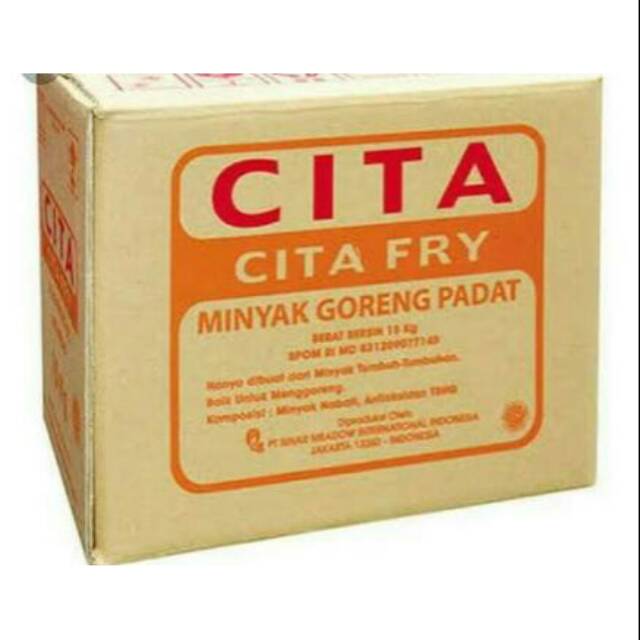 

CITA FRY Repack 1kg - MINYAK GORENG PADAT - Minyak