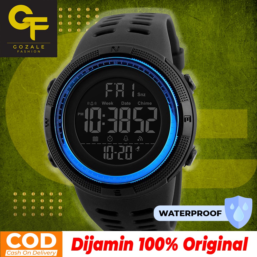 SKMEI 1251 Jam Tangan Sport Pria Import Waterproof Original Jam Tangan Pria Keren - Gozale Fashion